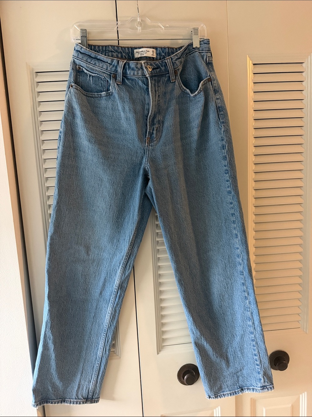 Abercrombie Light Blue Women's Vintage Straight High Rise 29/8R Curve Love